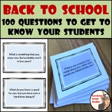 First Day of School: 100 Questions to Get to Know Your Students