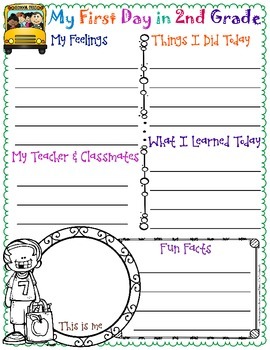 First Day of School Writing Paper by Catherine S | TpT