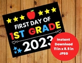 First Day of School 1st Grade Sign (Instant Download)