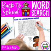 First Day of School Activities | Back to School Word Searc