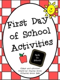 First Day of School Activities 2nd-4th Grade