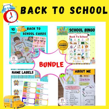 Preview of First Day of School Activities Bundle For Kindergarten 