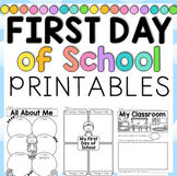 First Day of School Activities First and Second Grade