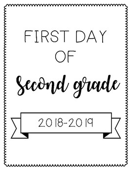 free first day of kindergarten printables