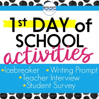 Preview of First Day of School Activities - 1st Day of Middle School - About Me Activity