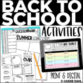 Back to School Activities | First Week of School Printables