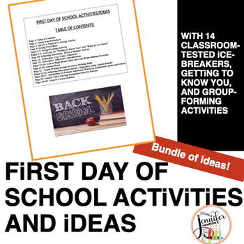 Preview of First Day of School Activities/Handouts Bundle