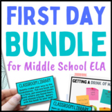 First Day of School ELA Activities for Middle School - Bundle