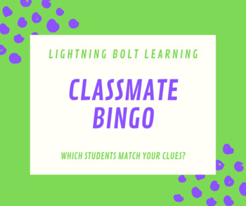 Preview of First Day of School Activity -- Classmate Bingo