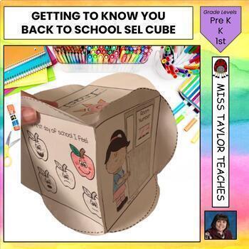 Preview of First Day of School Activity Cube - Back to School - SEL - Getting to Know You