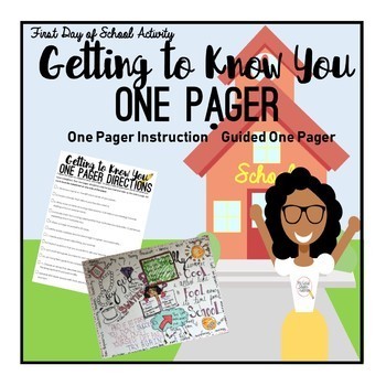 Preview of First Day of School: Back to School Getting to Know You One Pager Activity