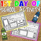 First Day of School Activity Placemat | First Day of Schoo