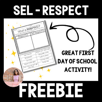Preview of First Day of School Activity - What Is Respect?