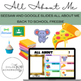 First Day of School All About Me! for Seesaw & Google Clas