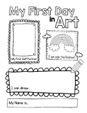 First Day of School Art Classroom Worksheet Coloring, Draw