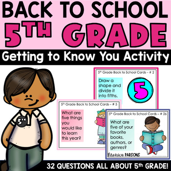 Preview of First Day of School Back to School 5th Grade Getting to Know You Activities