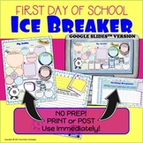 First Day of School Back to School Ice Breaker Activity wi