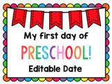 First Day of School { Back to School } Posters / Signs FREEBIE!