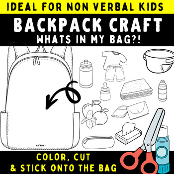 Preview of First Day of School Backpack Craft for Toddlers with Autism_ Special Education