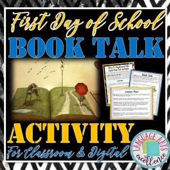 Preview of First Day of School Book Talk ELA Activity