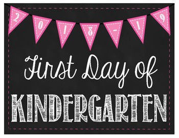 First Day Of School Chalkboard Signs By Erin Gaston Tpt - roblox first day of kindergarten sign august 2018 chalkboard