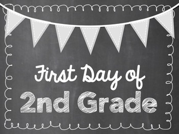 First Day of School Chalkboard Signs by Happy Little Hearts | TpT