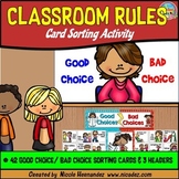 Good and Bad Choices - Classroom Rules Sorting Activity
