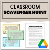 First Day of School Classroom Scavenger Hunt