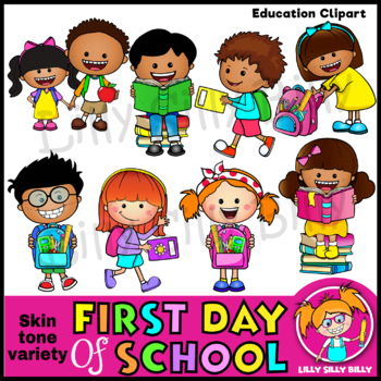 first day of kindergarten clipart