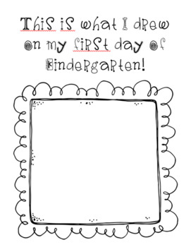 First Day of School Coloring/Drawing Page Keepsake by Miss Jenny's ...