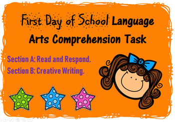 Preview of First Day of School Comprehension Task