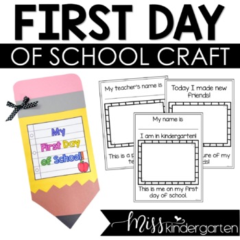 Preview of First Day of School Craft and Writing Activities (Spanish Version Included)