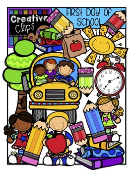 Preview of First Day of School {Creative Clips Digital Clipart}