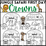 First Day of School Crown - Hat - Safari Theme for Prek Ki