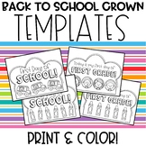 First Day of School Crown Templates - Back to School