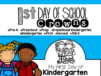 Preview of First Day of School Crowns FREEBIE