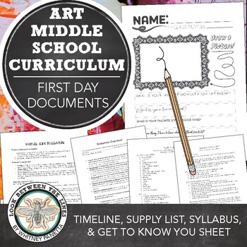 Preview of First Day of School Documents: Middle School Semester Curriculum 1