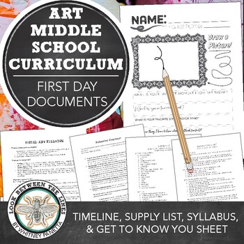 Preview of First Day of School Documents: Middle School Semester Curriculum 2