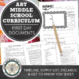 First Day of School Documents: Middle School Semester Curr
