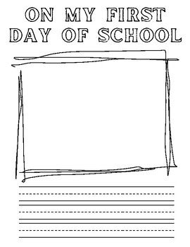 First Day of School Draw & Write by Pineapple Upside-Downes Cake