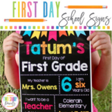 First Day of School Editable Sign | Back to School Sign 