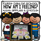 First Day of School Feelings with Apples and Emojis