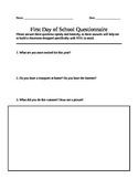 First Day of School Get To Know You Questions