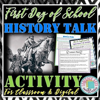 Preview of First Day of School History Talk Activity