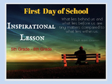 First Day of School: Inspirational Lesson - Back to School
