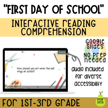 Preview of First Day of School Interactive Reading Comprehension