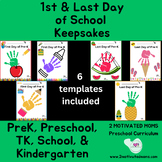 First Day, Last Day of School Keepsake, Handprint Art, Pre