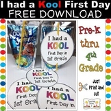 First Day of School Kool-Aid Tags...  {Pre-K - 4th Grade}
