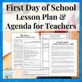 First Day of School Lesson Plan & Agenda for Teachers - Mi