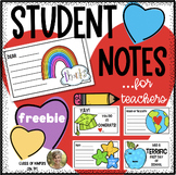 FREE! Student Love Notes - Positive Encouragement - Print 